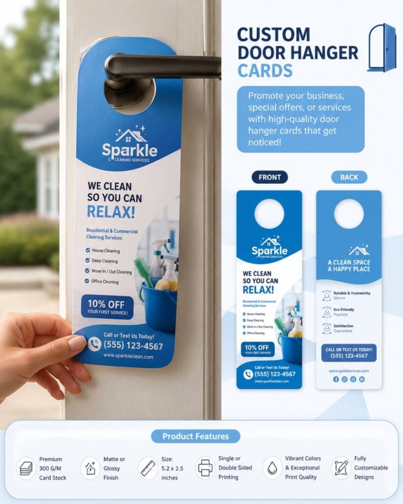 Custom Door Hanger Cards