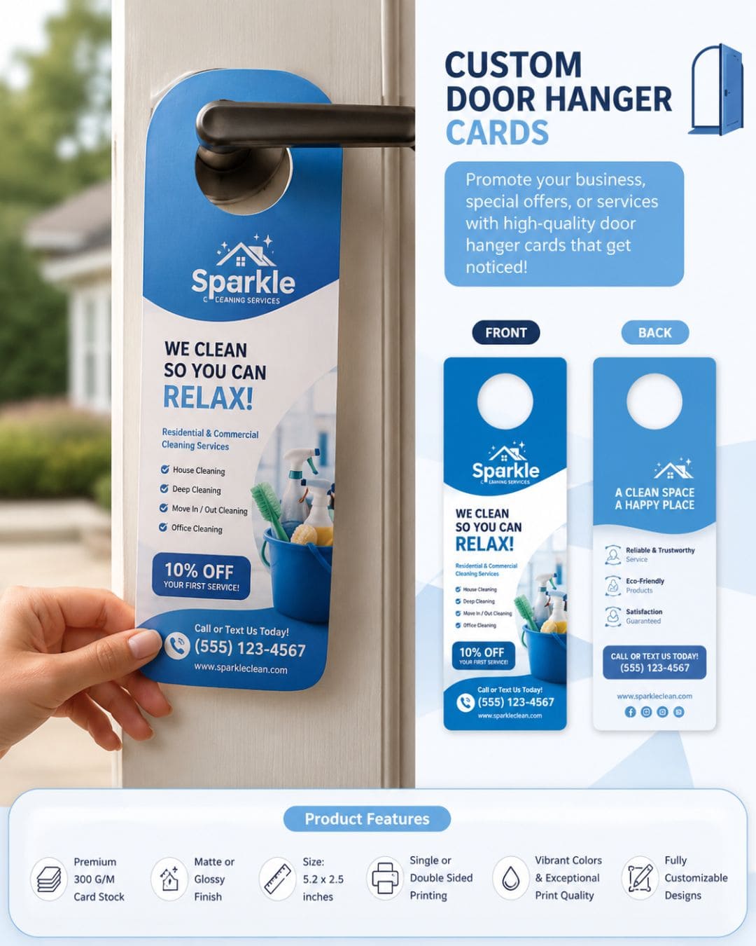 Custom Door Hanger Cards